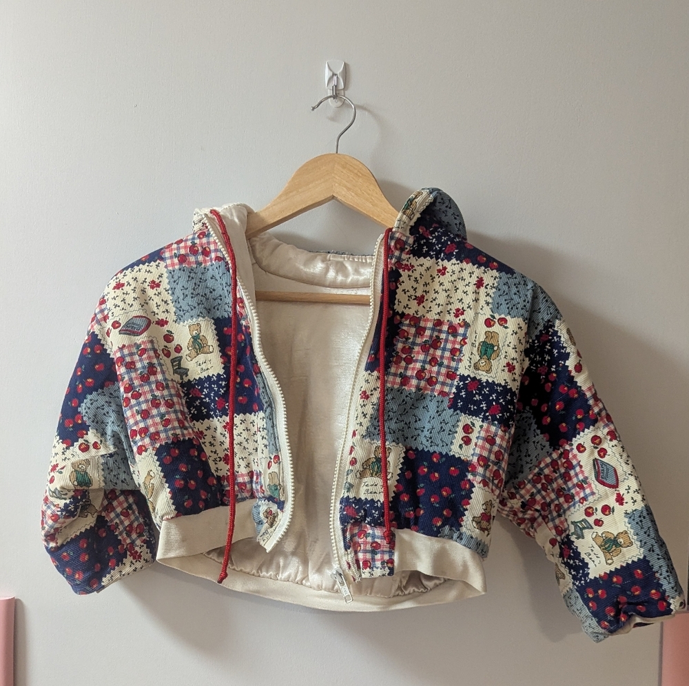 Toddler Teddy Bear Print Coat.